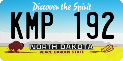 ND license plate KMP192