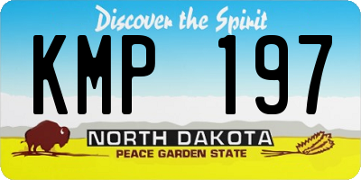 ND license plate KMP197