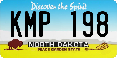 ND license plate KMP198