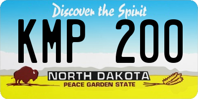ND license plate KMP200