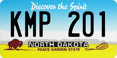 ND license plate KMP201