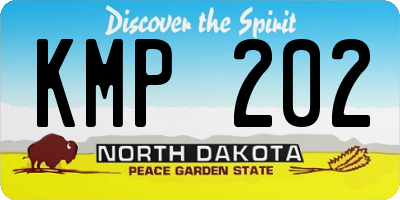 ND license plate KMP202