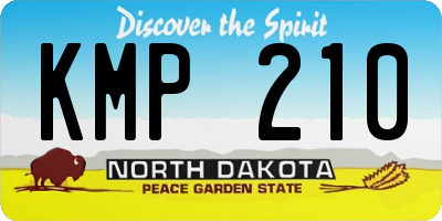 ND license plate KMP210