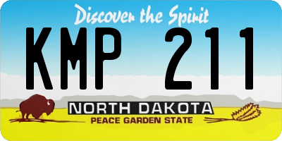 ND license plate KMP211