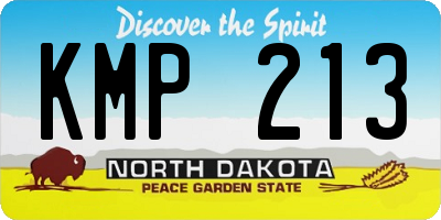 ND license plate KMP213