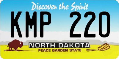 ND license plate KMP220