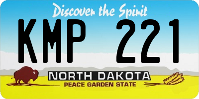 ND license plate KMP221