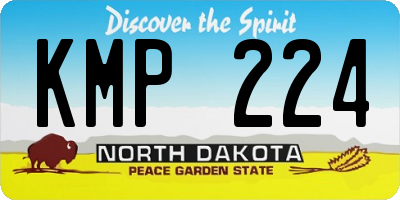 ND license plate KMP224
