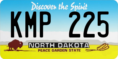 ND license plate KMP225