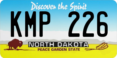ND license plate KMP226