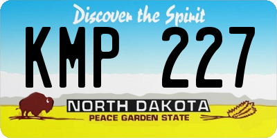 ND license plate KMP227