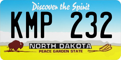 ND license plate KMP232