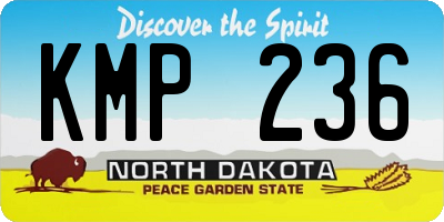 ND license plate KMP236