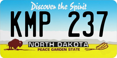 ND license plate KMP237