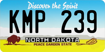ND license plate KMP239