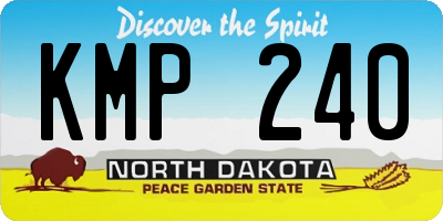 ND license plate KMP240