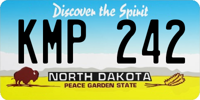 ND license plate KMP242