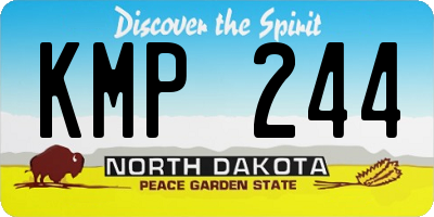 ND license plate KMP244