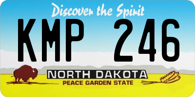 ND license plate KMP246