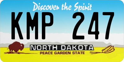 ND license plate KMP247