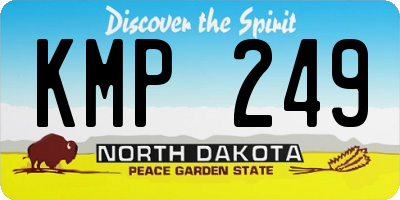 ND license plate KMP249