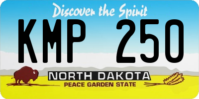 ND license plate KMP250