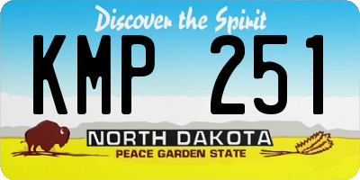 ND license plate KMP251