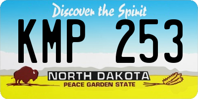 ND license plate KMP253