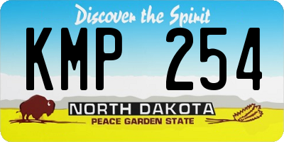 ND license plate KMP254
