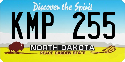 ND license plate KMP255