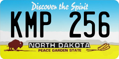 ND license plate KMP256