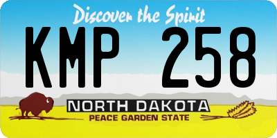 ND license plate KMP258