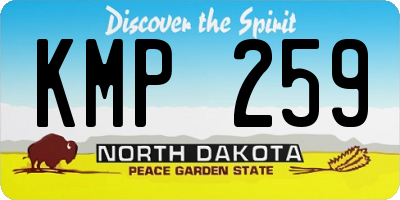 ND license plate KMP259