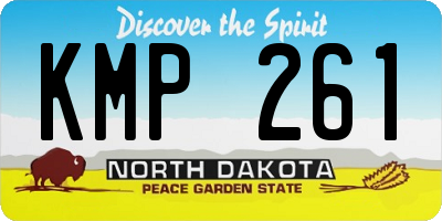 ND license plate KMP261