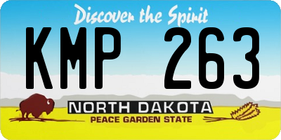 ND license plate KMP263