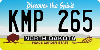 ND license plate KMP265