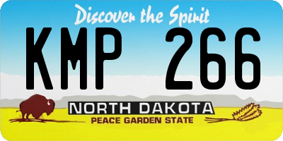 ND license plate KMP266
