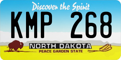 ND license plate KMP268