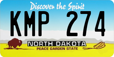 ND license plate KMP274