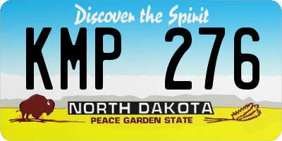 ND license plate KMP276