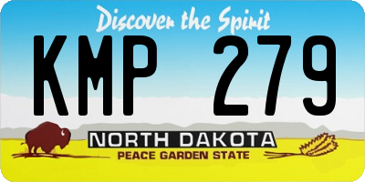ND license plate KMP279