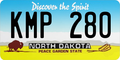ND license plate KMP280