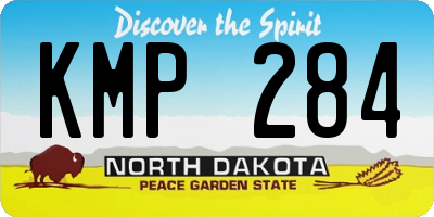ND license plate KMP284