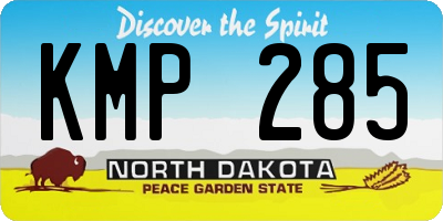 ND license plate KMP285