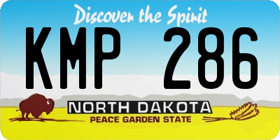 ND license plate KMP286