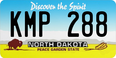 ND license plate KMP288