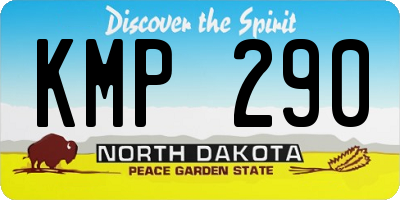 ND license plate KMP290