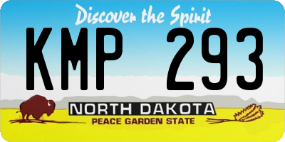 ND license plate KMP293