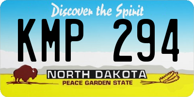 ND license plate KMP294