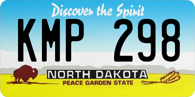 ND license plate KMP298